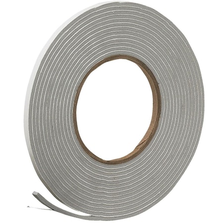 All-Source 1/4in. W x 1/8in. T x 17' L Gray Foam Weatherstrip Tape V442HDI